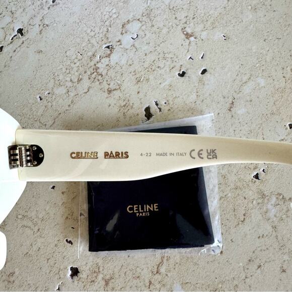 New! CELINE Sunglasses CL40255I 25E, Off-White color, Authentic - Picture 5 of 10